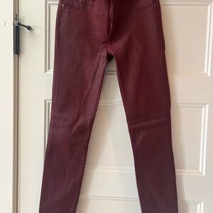DL1961 Women's Coated Red Skinny Jeans